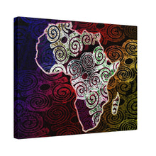 Africa Map Adorned - Matte Canvas, Stretched, 0.75"