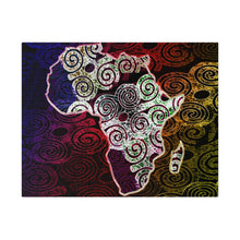 Africa Map Adorned - Matte Canvas, Stretched, 0.75"