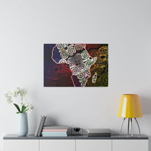 Africa Map Adorned - Matte Canvas, Stretched, 0.75"