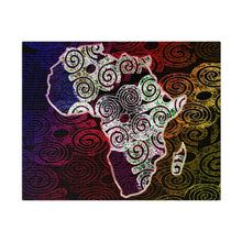 Africa Map Adorned - Matte Canvas, Stretched, 0.75"