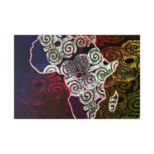 Africa Map Adorned - Matte Canvas, Stretched, 0.75"