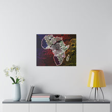 Africa Map Adorned - Matte Canvas, Stretched, 0.75"