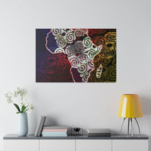 Africa Map Adorned - Matte Canvas, Stretched, 0.75"