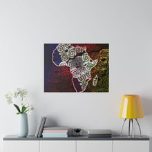 Africa Map Adorned - Matte Canvas, Stretched, 0.75"