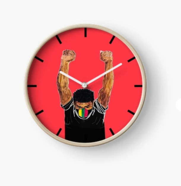 Fist Up - BubaLapa Wall Clock – Power, Pride, and Art in Motion