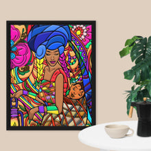 Mama Africa lullaby Art Print in Framed canvas