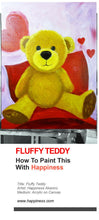 Fluffy Teddy Unpainted DIY Painting Canvas