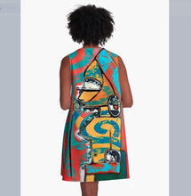 African Art Sculpture Yeye A Line Dress